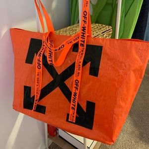 Off-white large Tote orange